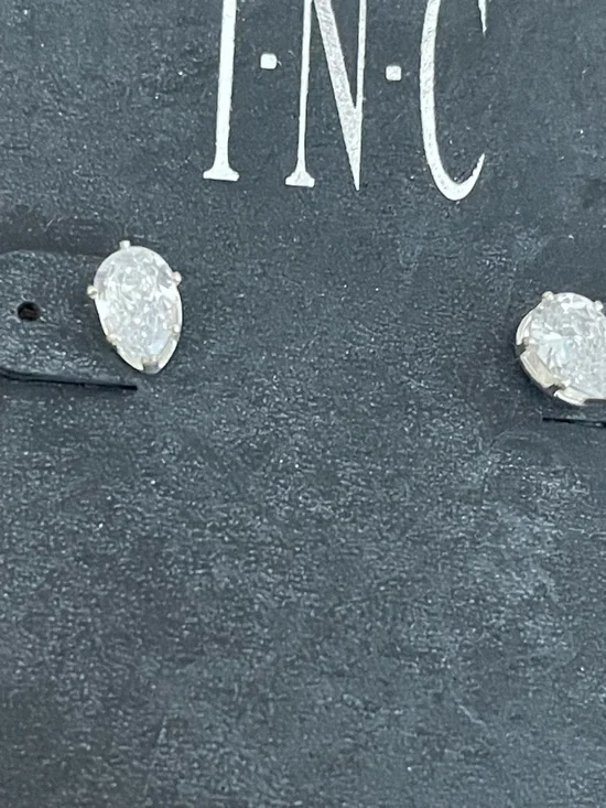 Inc Clear Teardrop Stud Earring - Picture 2 of 6